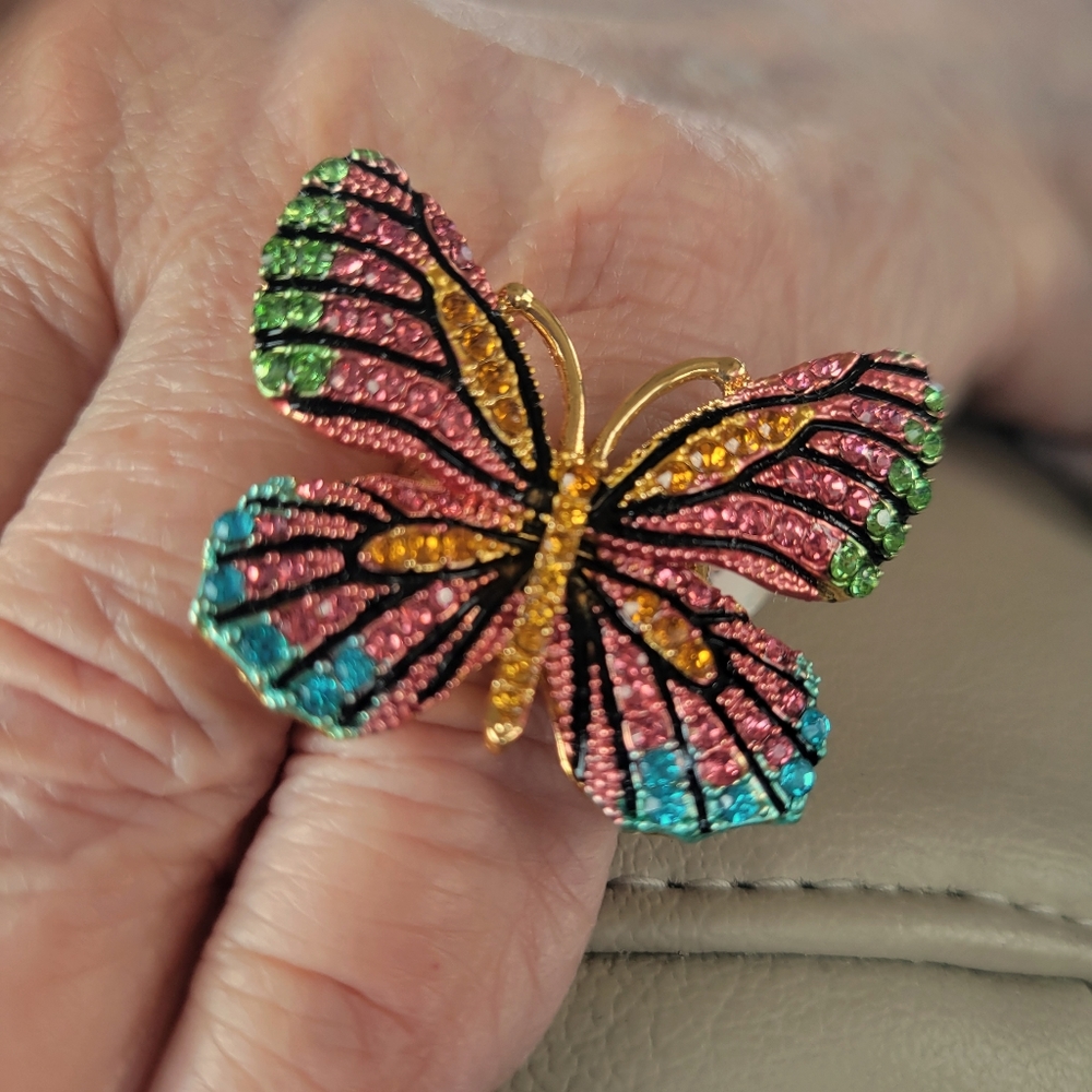 Statement Butterfly Ring - image 2
